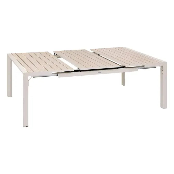 Masă de grădină pătrată Hesperide Evasion, ivory, 10 locuri