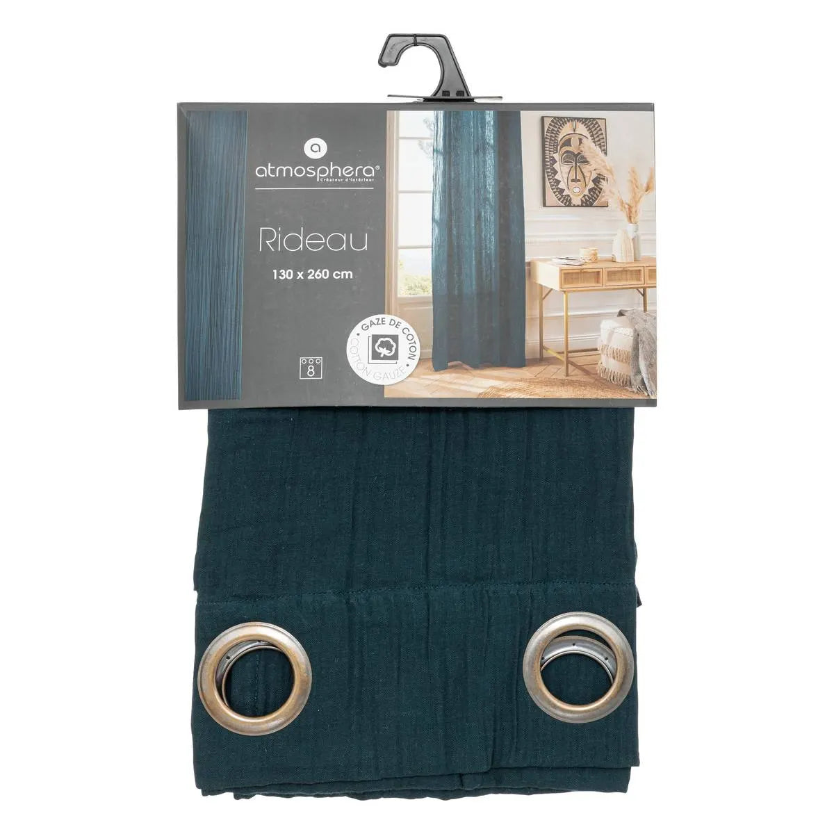 Perdea Atmosphera, voal de bumbac, 130x260 cm