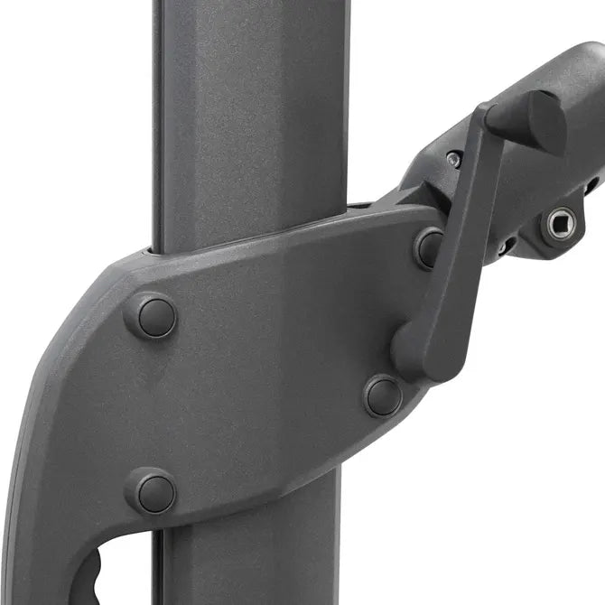 Градински чадър със странична стойка Hesperide Melhia, Накланящ се, Olefin, Антрацит, 3x3 m