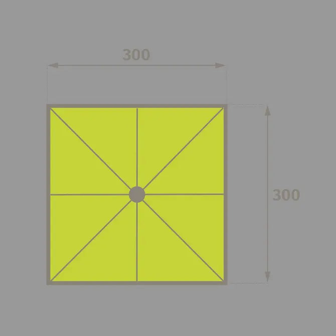 Резервно платно за чадър Hesperide Melhia, Olefin, Лешник, 3x3 m