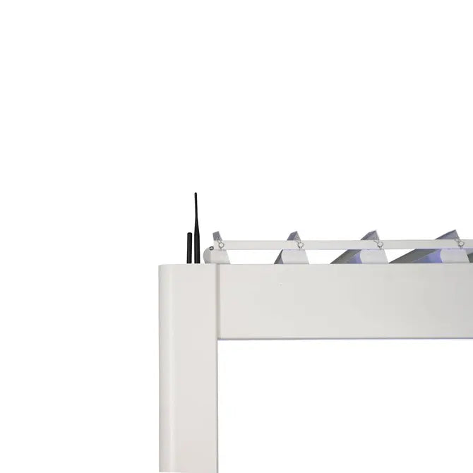 Електрическа пергола Hesperide Evora, Бял алуминий, 3.6x3.6 m