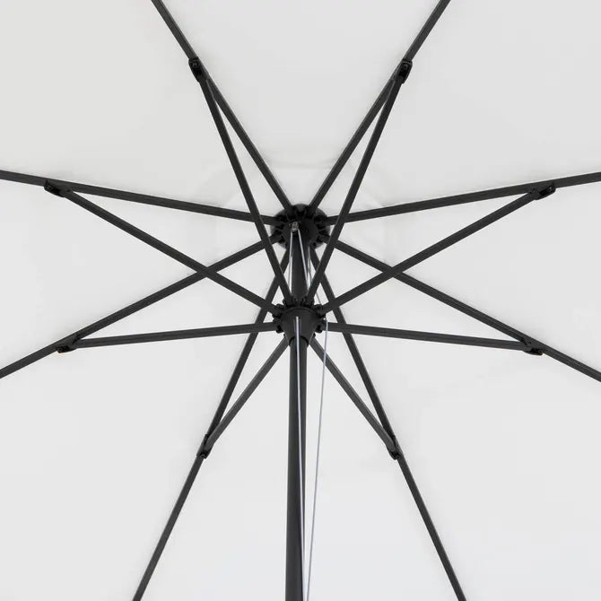 Прав чадър Hesperide Maluvia, Olefin материя, Бял, 3.5 m