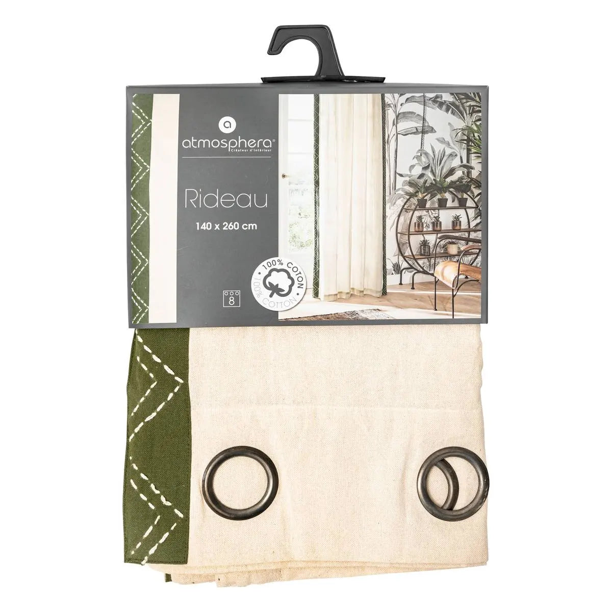 Cortina cu bordură cu atmosferă Panama Exotică, 140x260 cm