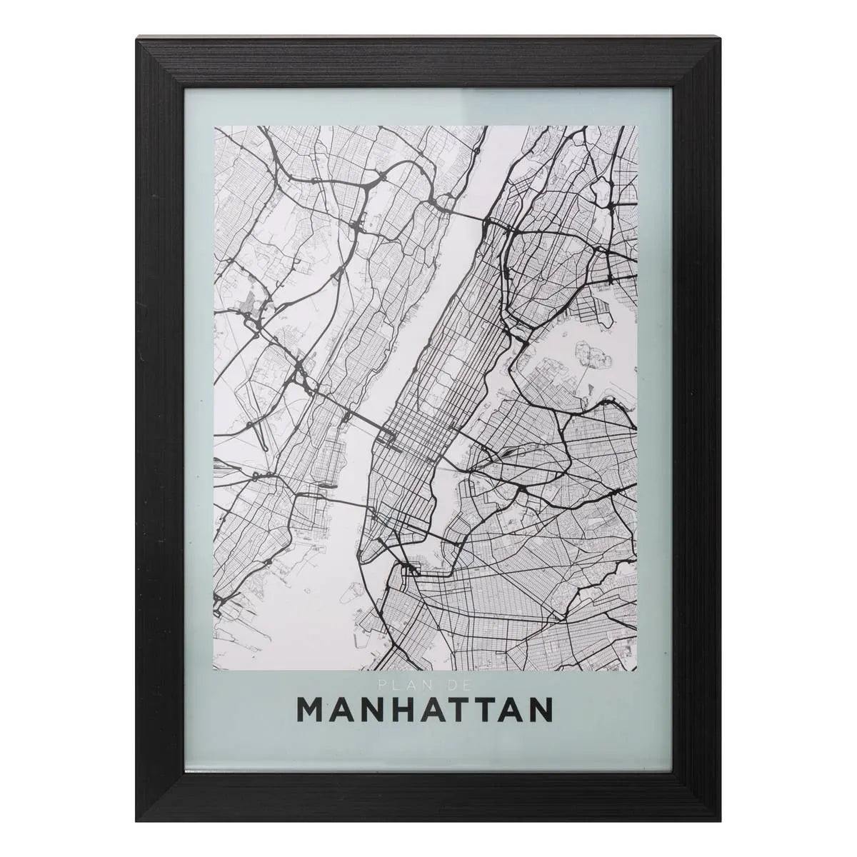 Poster înrămat cu atmosfera Manhattan, 18x24 cm, cu afișaj
