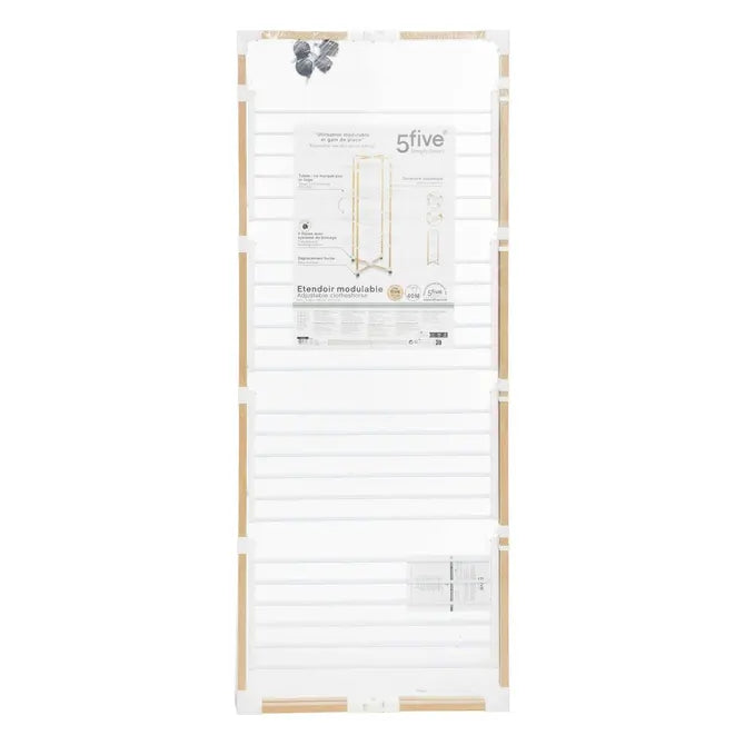 Uscător de rufe 5five Turn cu efect de lemn, efect metalic de lemn, 40 m