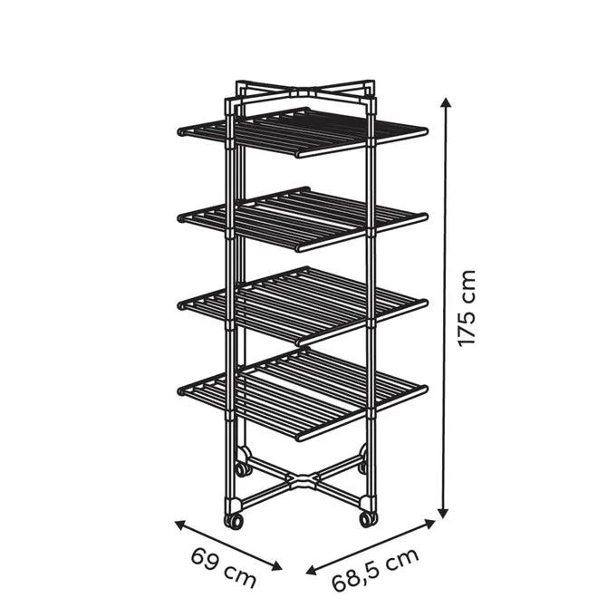 Uscător de rufe 5five Turn cu efect de lemn, efect metalic de lemn, 40 m