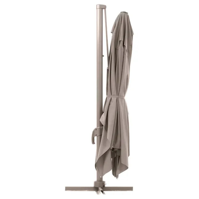 Градински чадър със странична стойка Hesperide Melhia, Накланящ се, Olefin, Глина/Лен, 3x3 m