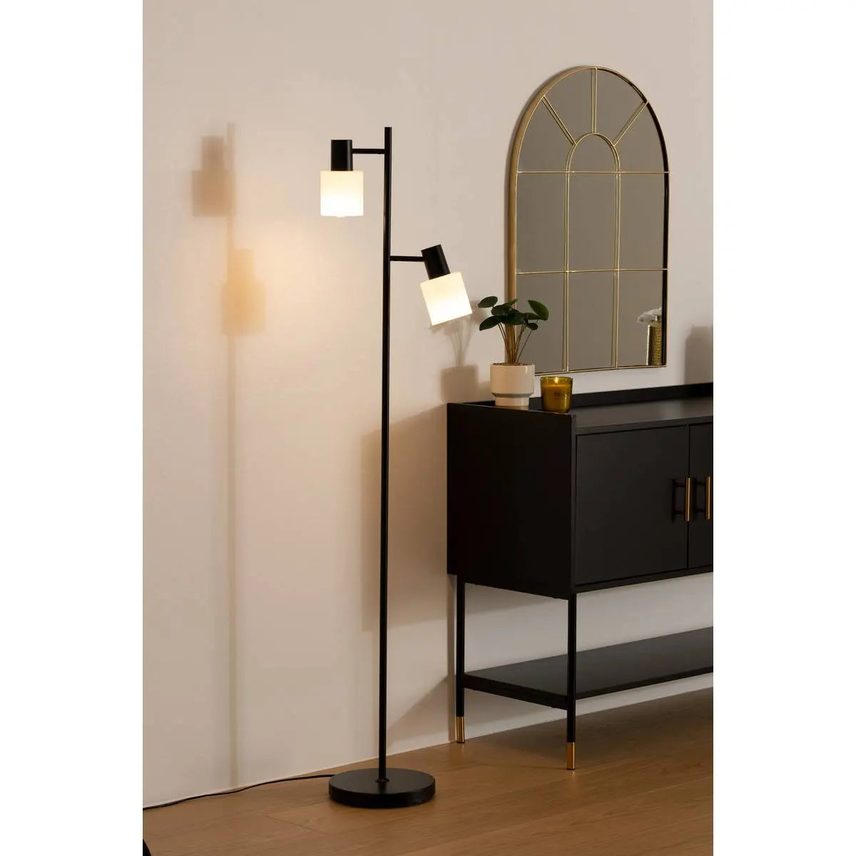 Lampion atmosphere Tais, Metal, Negru, 143 cm