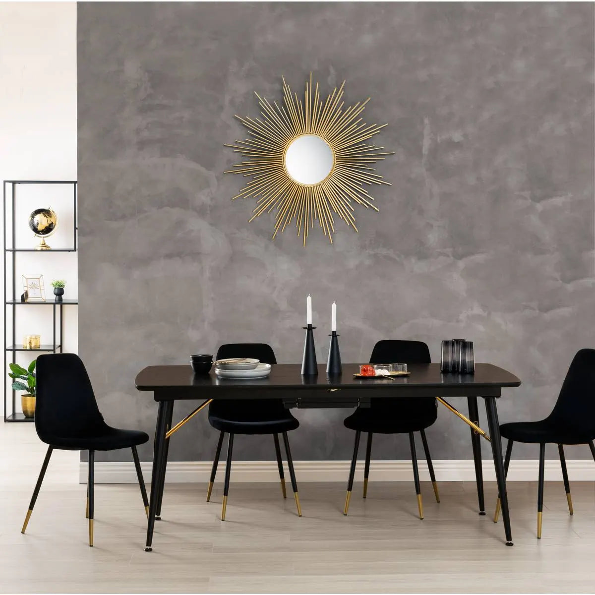 Sfeșnic Atmosphera Aut, Metal, Negru, 24 cm, 2 buc.