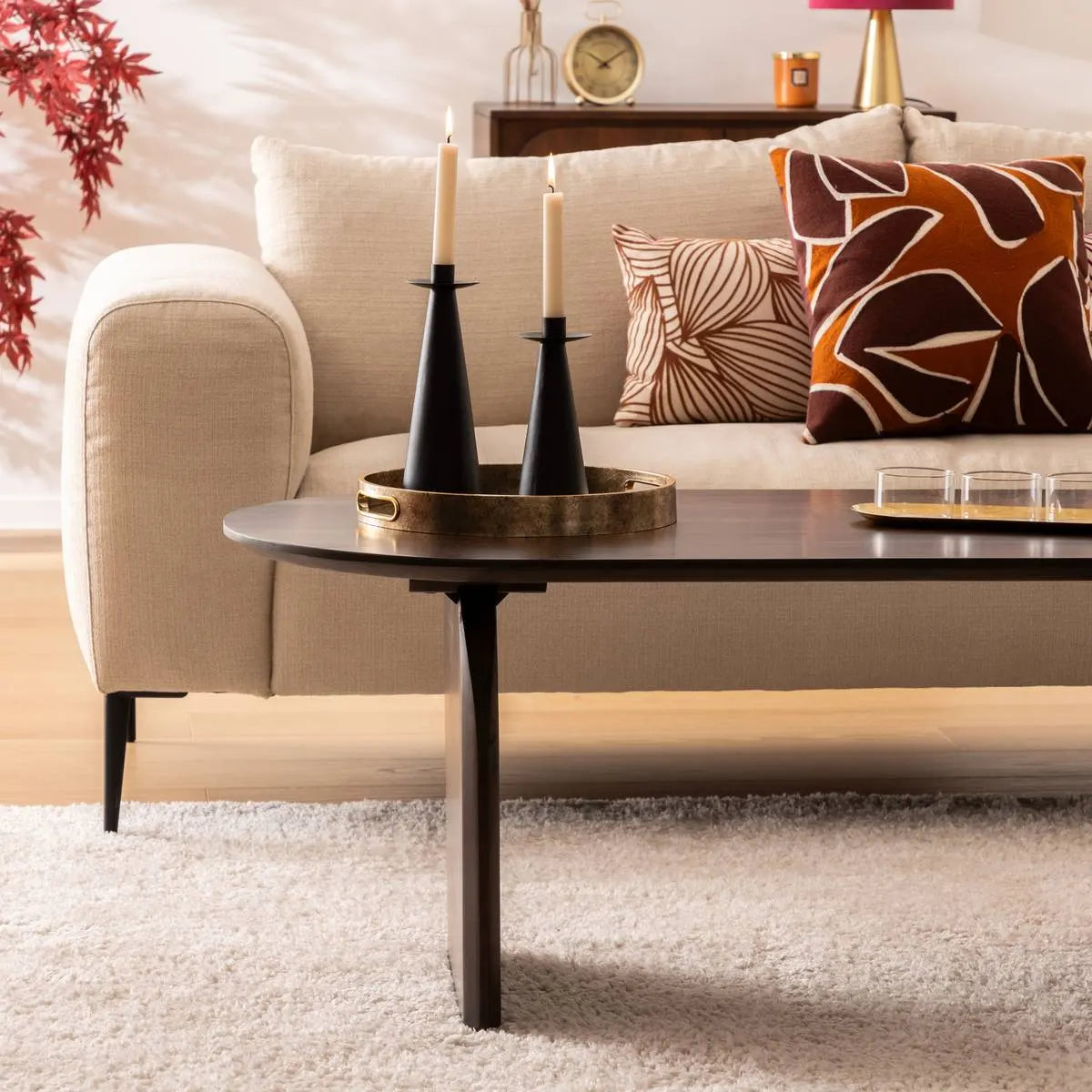 Sfeșnic Atmosphera Aut, Metal, Negru, 24 cm, 2 buc.