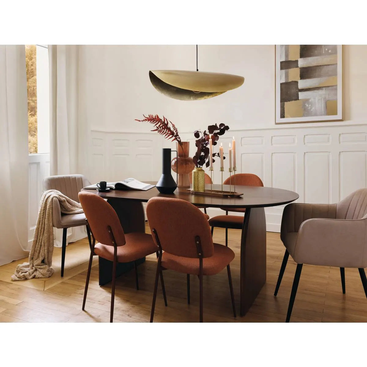 Sfeșnic Atmosphera Margy, Metal, Auriu, 20 cm