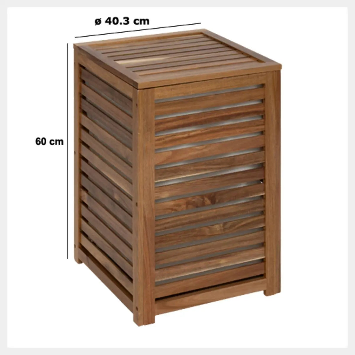 Coș de rufe 5five, salcâm, 65 l