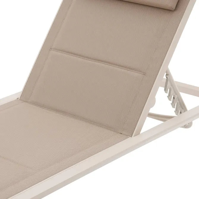 Шезлонг Hesperide Allure, Алуминий, Лен/Глина