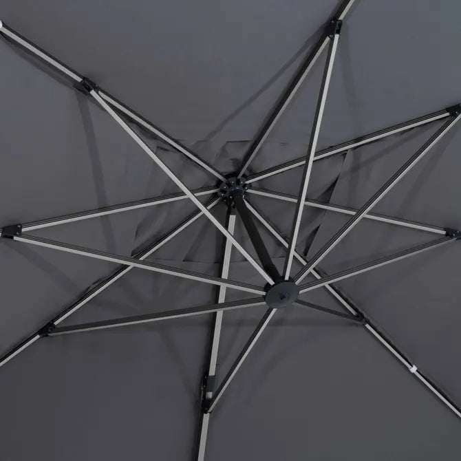 Градински чадър със странична стойка Hesperide Equador, Анодизиран,4x3 m