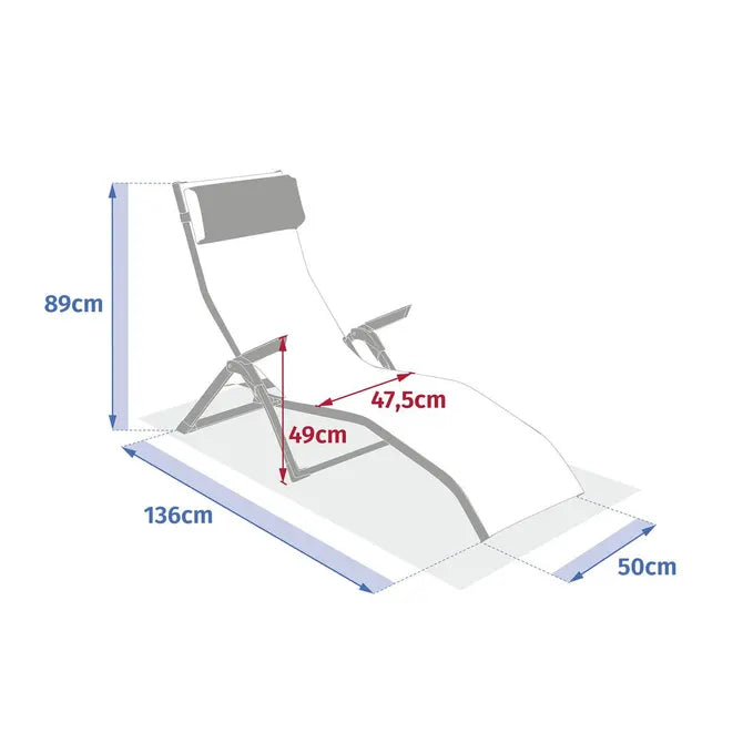 Сгъваем шезлонг Hesperide Decima, Алуминий