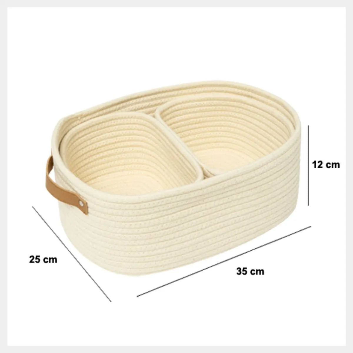 Set de coșuri de depozitare 5five pentru Ficus, 3 buc.