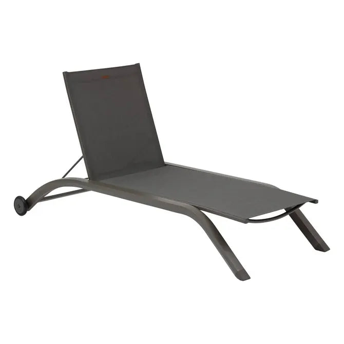 Сгъваем шезлонг с колелца Hesperide Jimani, Алуминий, Регулируем