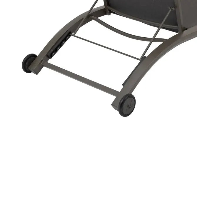 Шезлонг с колелца Hesperide Jimani, Алуминий, 77 cm, Антрацит/Графит
