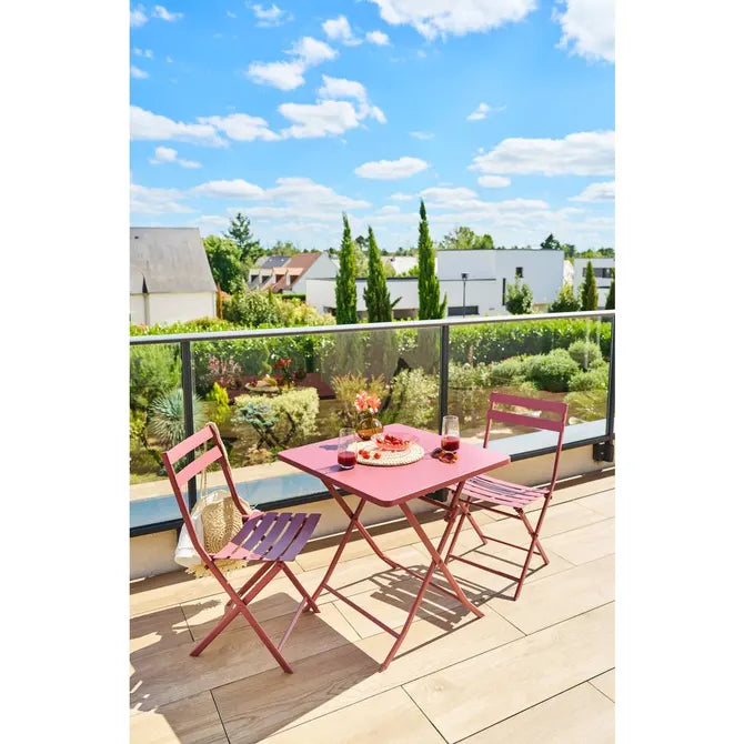 Masă de grădină pătrată Hesperide Greensboro, roșu închis