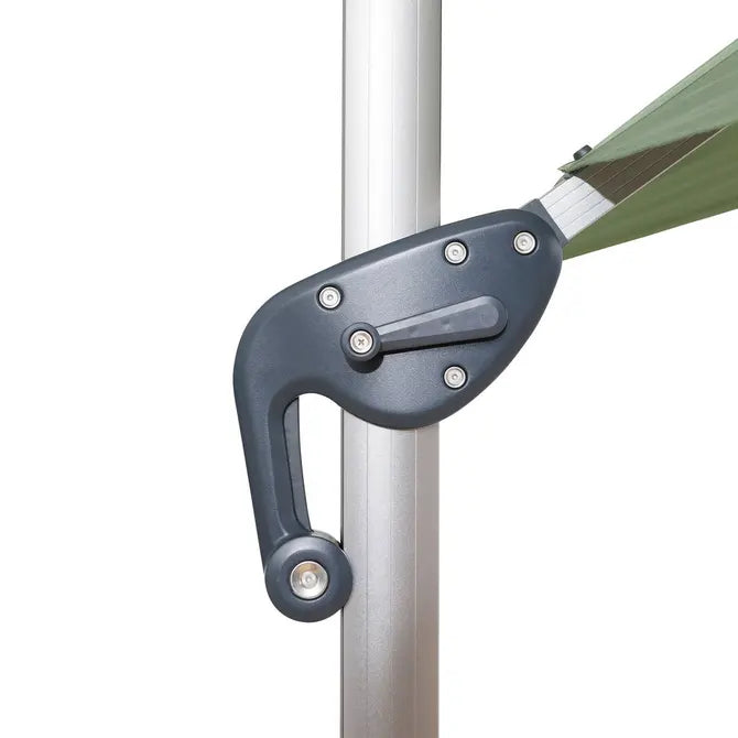 Градински чадър със странична стойка Hesperide Equador, Анодизиран сиво/Маслина, 4x3 m