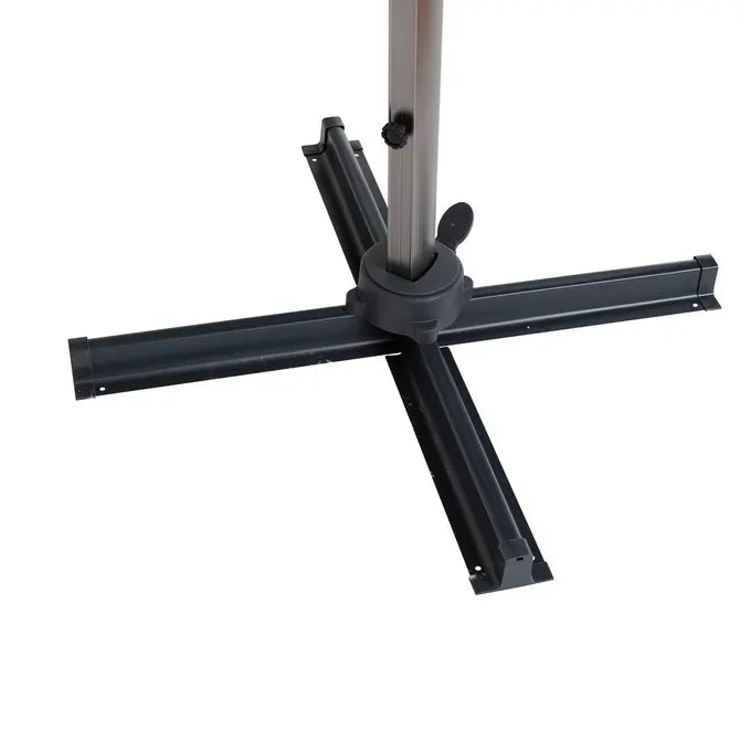 Градински чадър със странична стойка Hesperide Equador, Анодизиран сиво/Петрол, 4x3 m