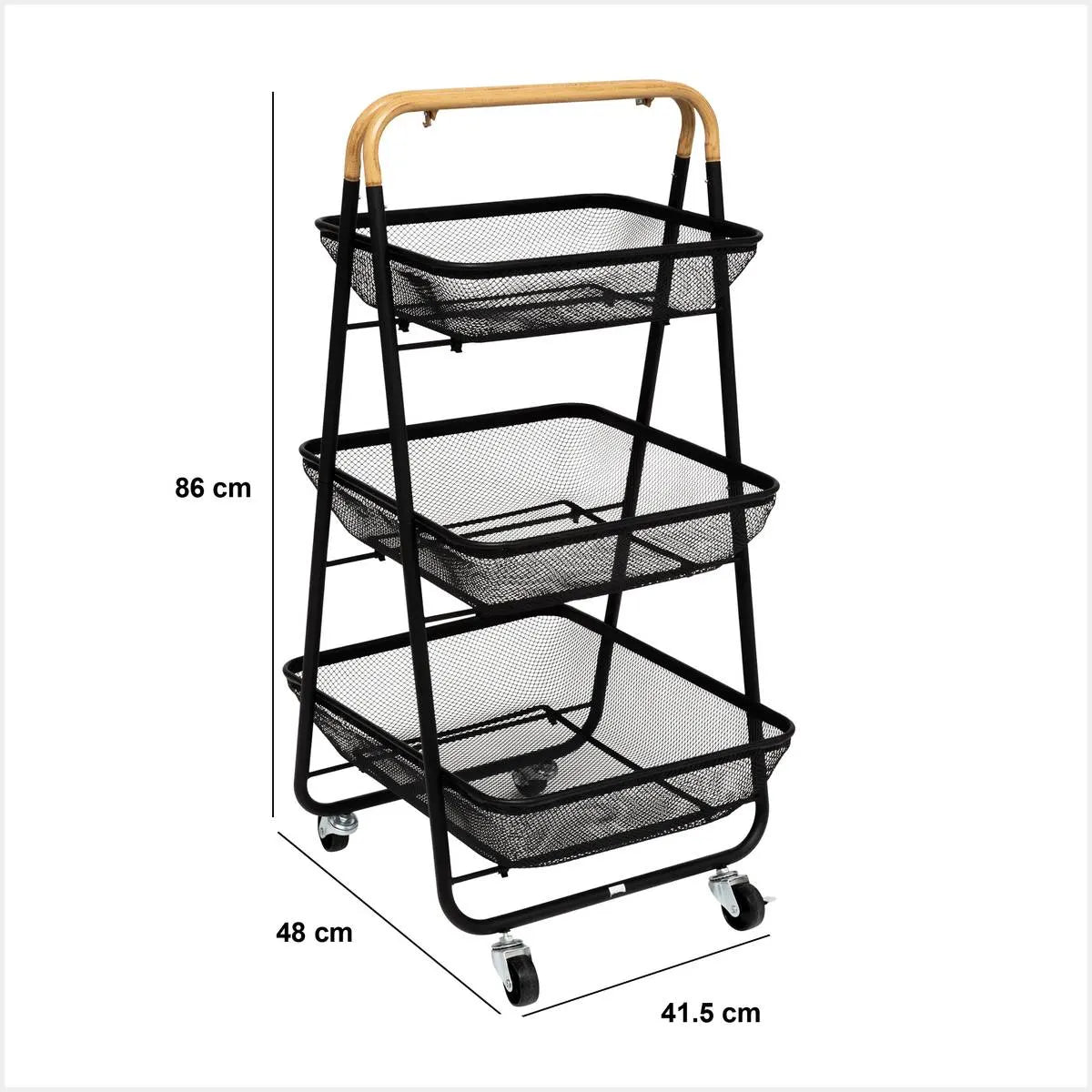 Cărucior de bucătărie 5five Mayaj, Metal, 3 niveluri