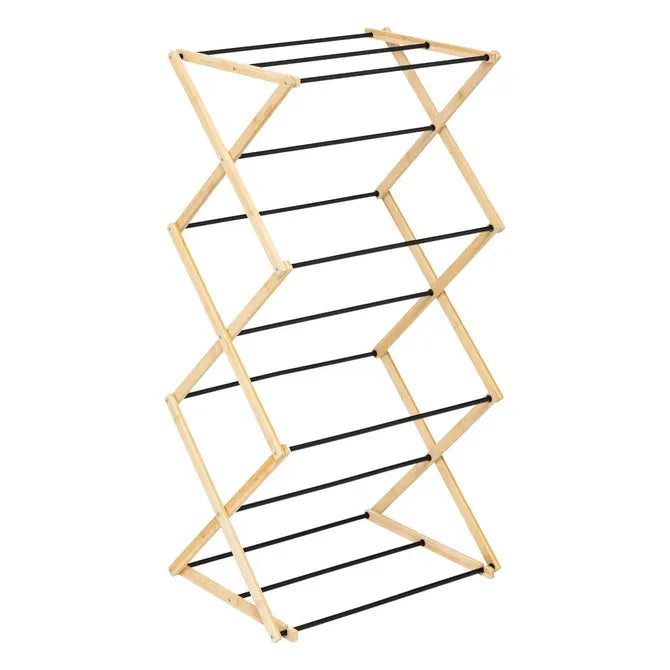 Uscător de rufe 5five Black Bamboo Accordion, bej bambus, 7 m