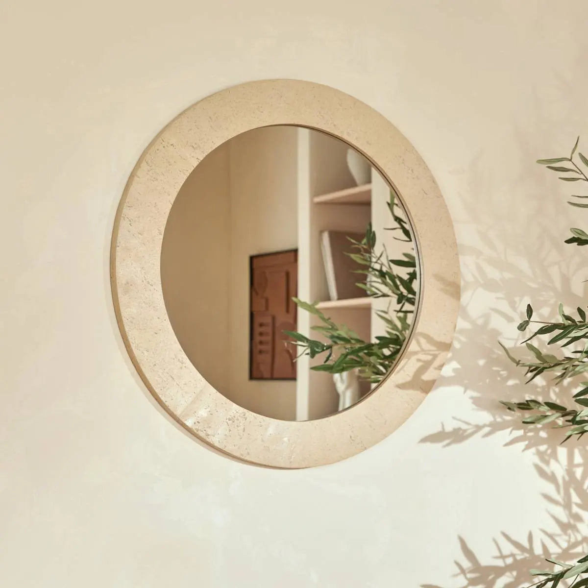 Oglindă de atmosferă Anaya, rășină, Ø78 cm