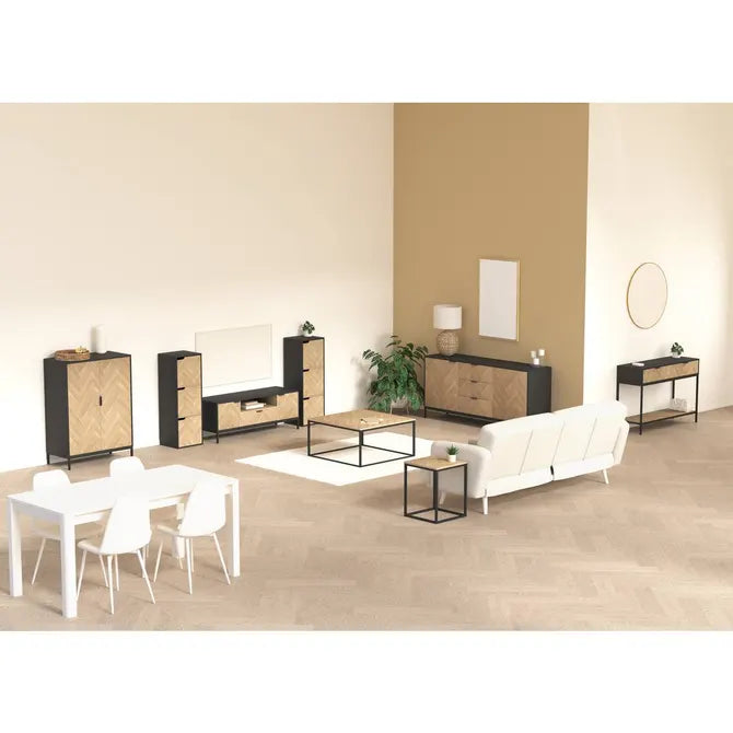 Рафт 5five Mix'n Door Chevrons, 3 отделения, Черен