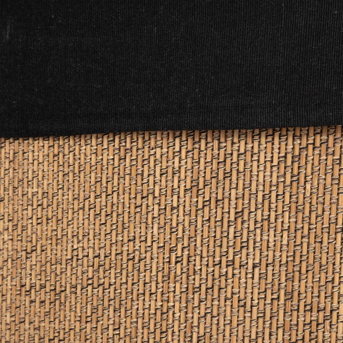 Coș de rufe 5five, colțar, bambus și material textil negru, 48 l