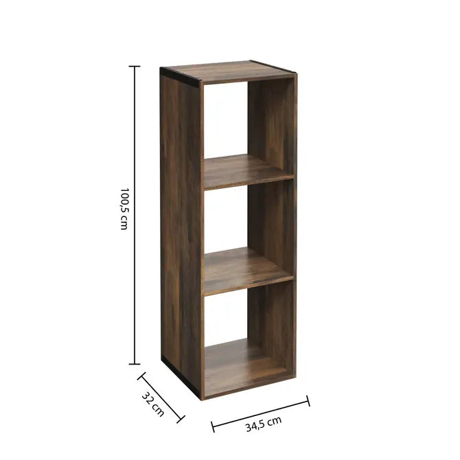 Рафт 5five Mix'n Modul Industrial, 3 отделения, Дърво