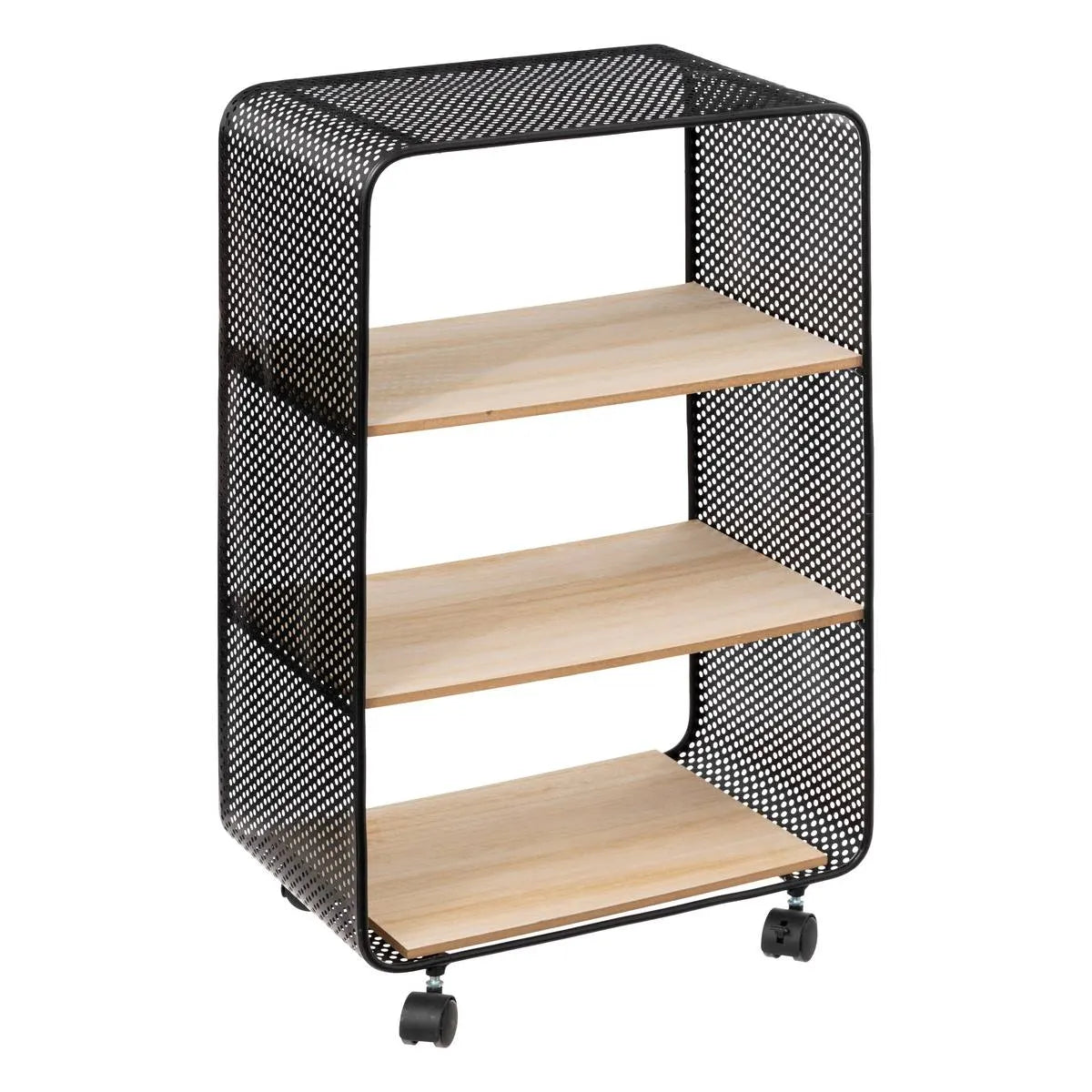 Raft cu 5 compartimente, Metal și lemn