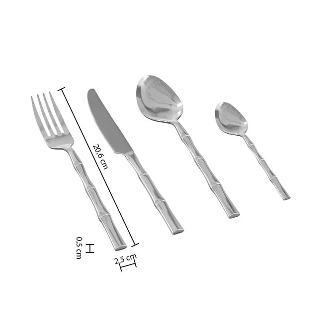 Set de tacâmuri Secret de Gourmet Bambou, inox, 24 piese
