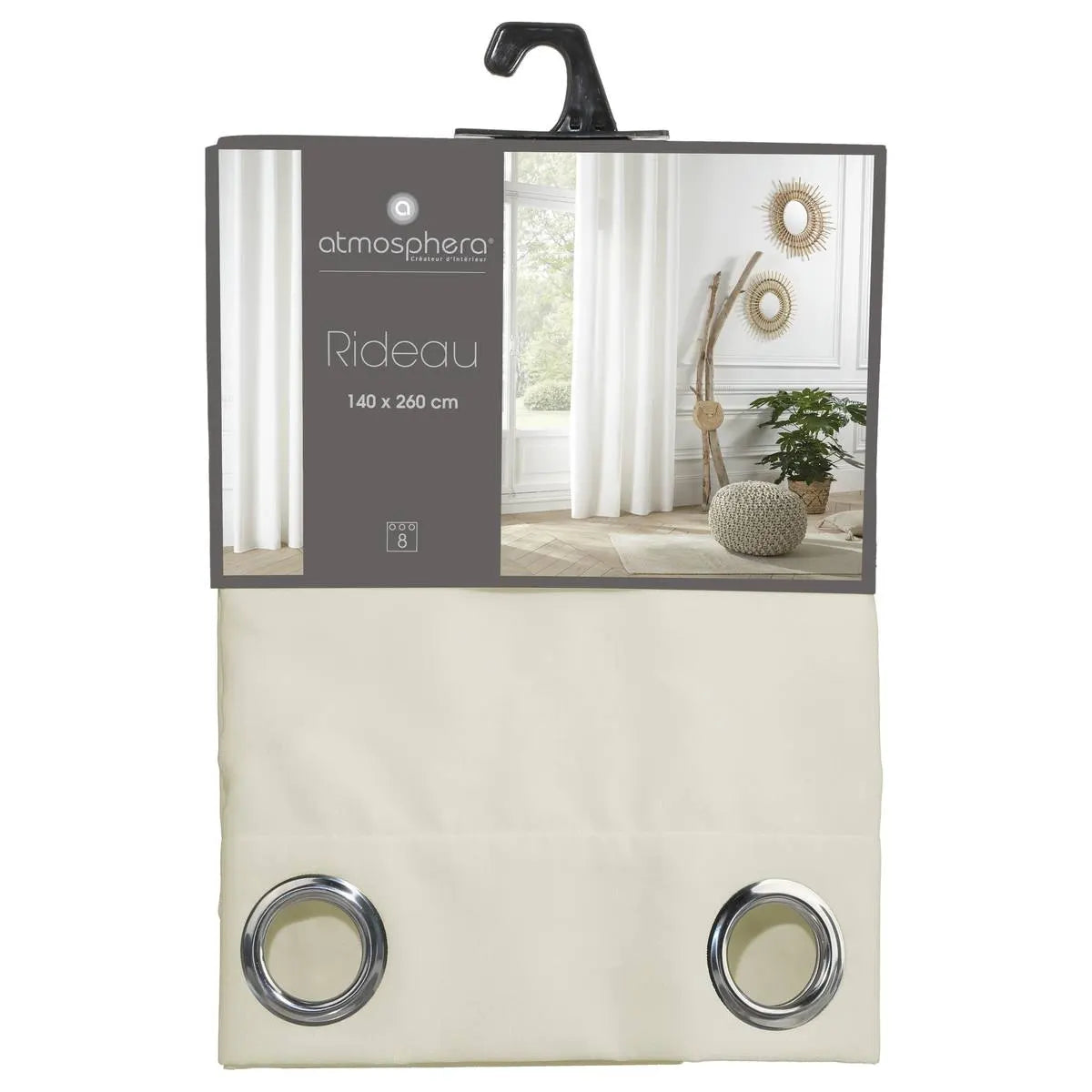 Perdea Atmosphera Memo, 140x260 cm, Gri ivoriu