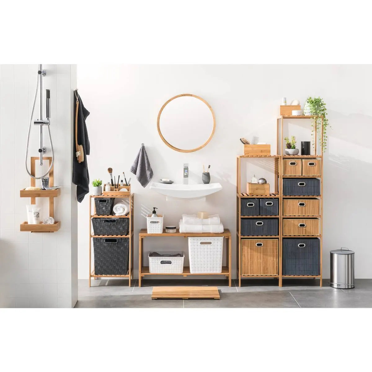 Coș de depozitare 5five, Bambus, 31x31 cm