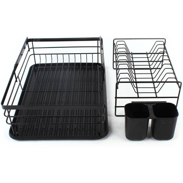 Uscător de vase KingHoff 1716, 2 niveluri, Negru