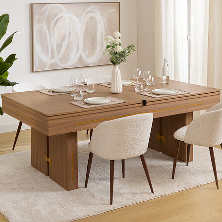 Masă de sufragerie 3 în 1 cu jocuri Dave, 215x122x83 cm, MDF