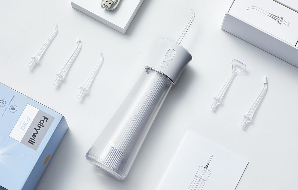 Irigator dentar FairyWill F30, 5 moduri, 300 ml, alb