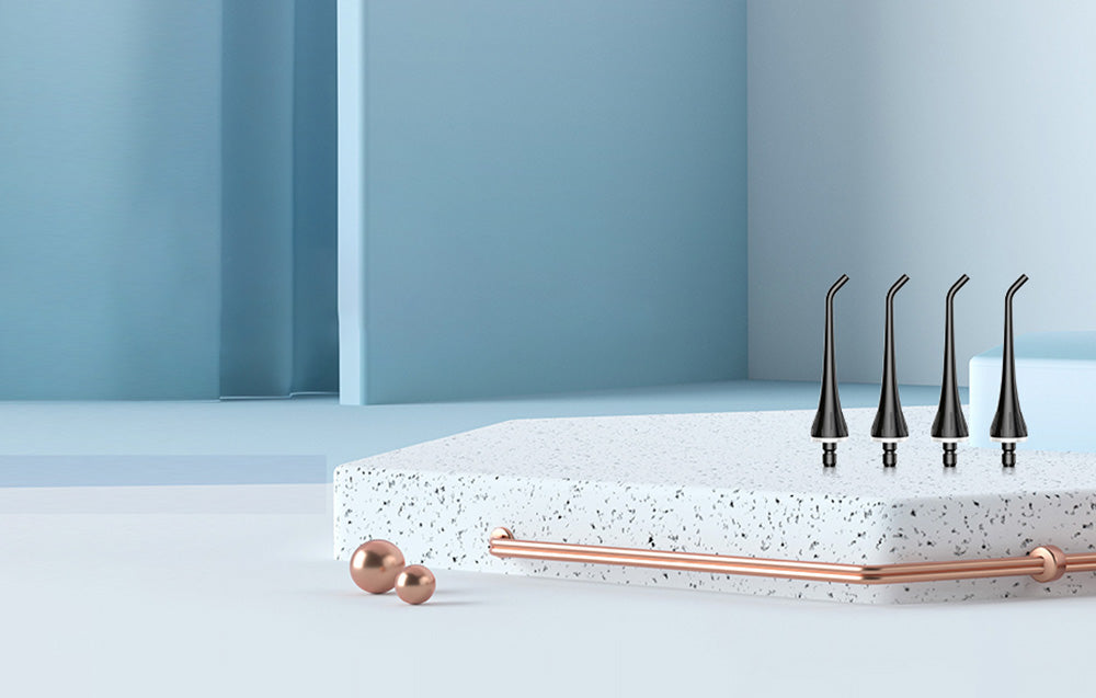 Set de 4 accesorii pentru periuța de dinți cu ultrasunete Fairywill FW-5020E și FW-5020A, Negru