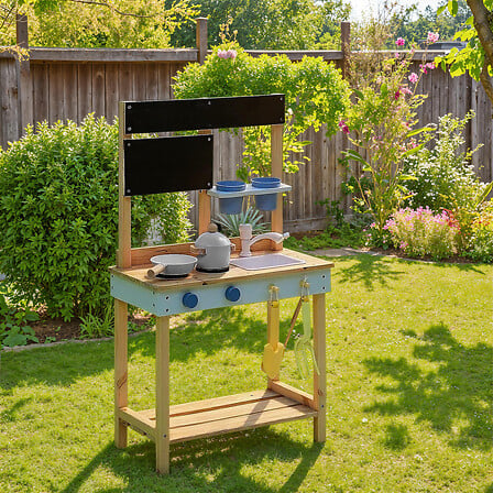 Atmosferă de magazin pentru copii din lemn Aksel, 60x99 cm, MDF, Verde