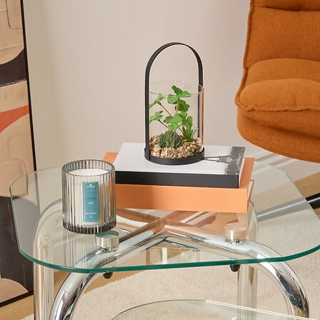 Terariu suspendat Wilo cu atmosferă de plante artificiale, 19 cm, diverse specii