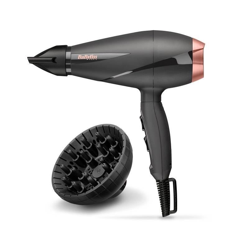 Uscător de păr BaByliss 6709DE Smooth Pro, 2100W, Difuzor, Concentrator, 2 viteze, 3 niveluri de temperatură