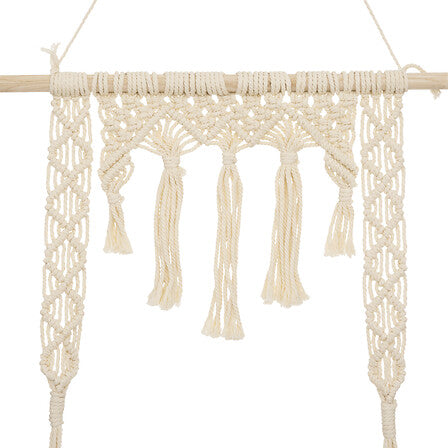 Raft de perete Atmosphere, Macrame și MDF, 60x20x80 cm