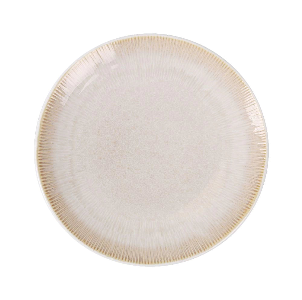Farfurie pentru desert LA MEDITERRANEA Crema Calobra, 21 cm, portelan
