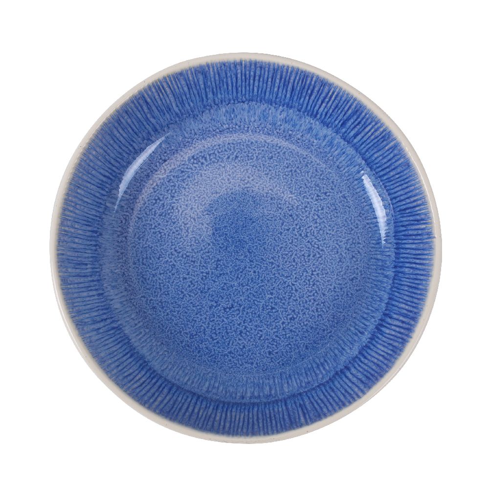 Bol adânc LA MEDITERRANEA Calobra Blue, 22x47 cm, porțelan