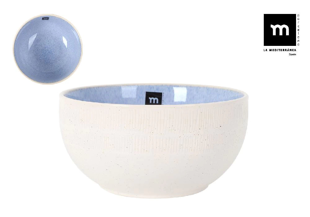Bol adânc LA MEDITERRANEA Calobra Albastru, 18x9 cm, porțelan