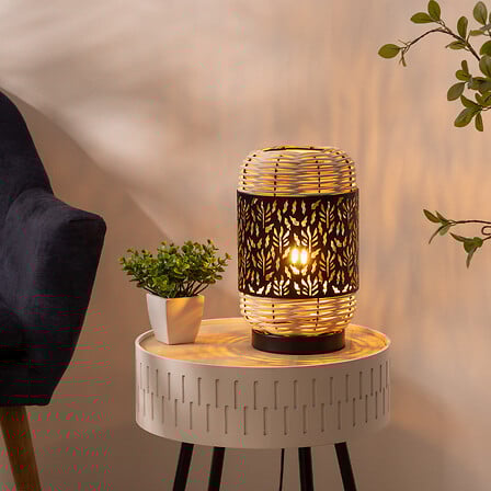 Lampa de masa atmosfera Caly, 30 cm, Rattan