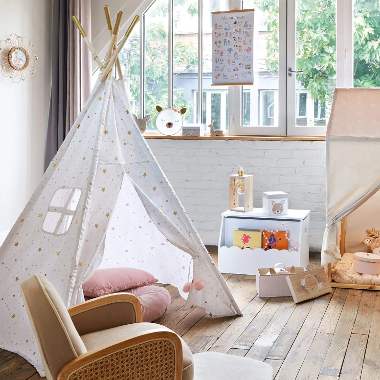 Cort pentru copii Atmosphera Teepee, 130x130x160 cm