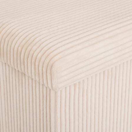 Bancă de depozitare Atmosphera Arum, catifea reiată, pliabilă, 76x38 cm