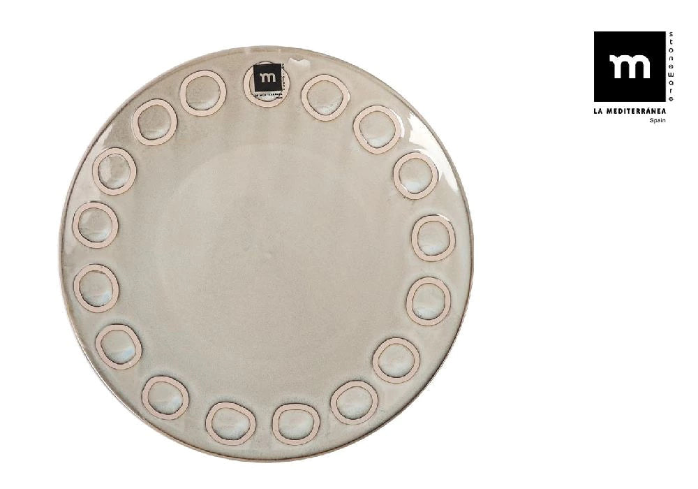 LA MEDITERRANEA Almudena Farfurie principală Gri, 27 cm, porțelan